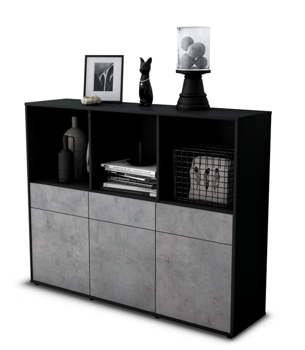 Highboard Selma, Beton Seite (136x108x35cm) - Dekati GmbH