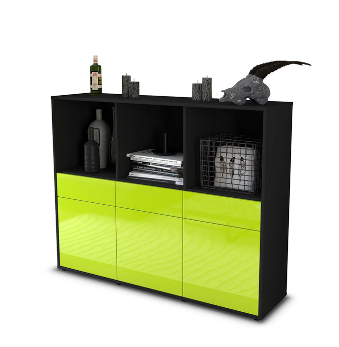 Highboard Selma, Grün Seite (136x108x35cm) - Dekati GmbH