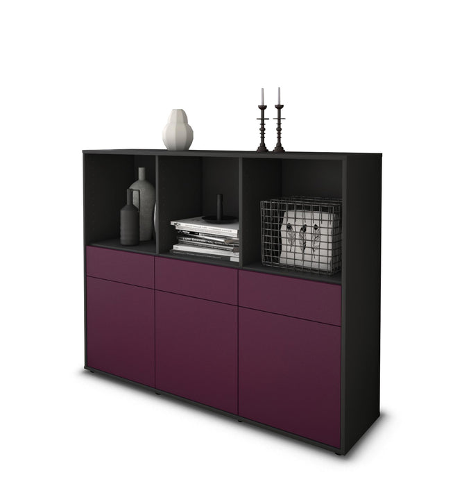 Highboard Selma, Lila Seite (136x108x35cm) - Dekati GmbH