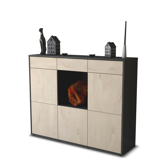 Highboard Serafina, Zeder Seite (136x108x35cm) - Dekati GmbH