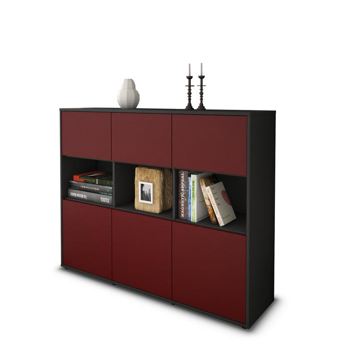 Highboard Sira, Bordeaux Seite (136x108x35cm) - Dekati GmbH