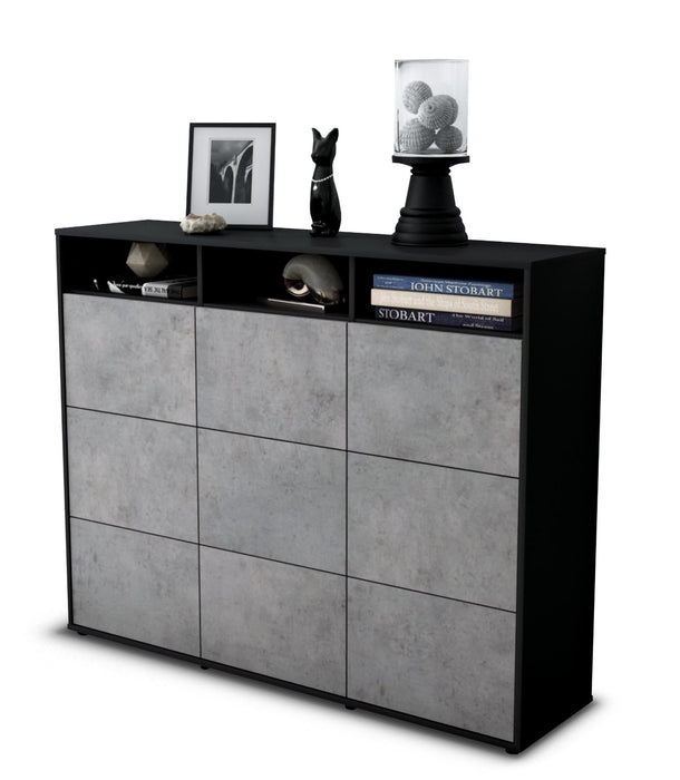 Highboard Sofia, Beton Seite (136x108x35cm) - Dekati GmbH