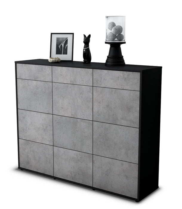 Highboard Stefanie, Beton Seite (136x108x35cm) - Dekati GmbH