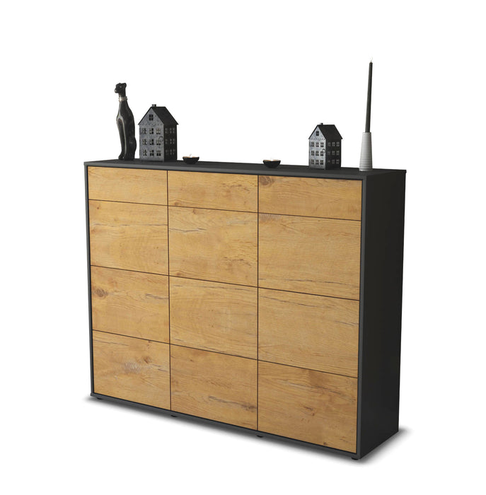 Highboard Stefanie, Eiche Seite (136x108x35cm) - Dekati GmbH