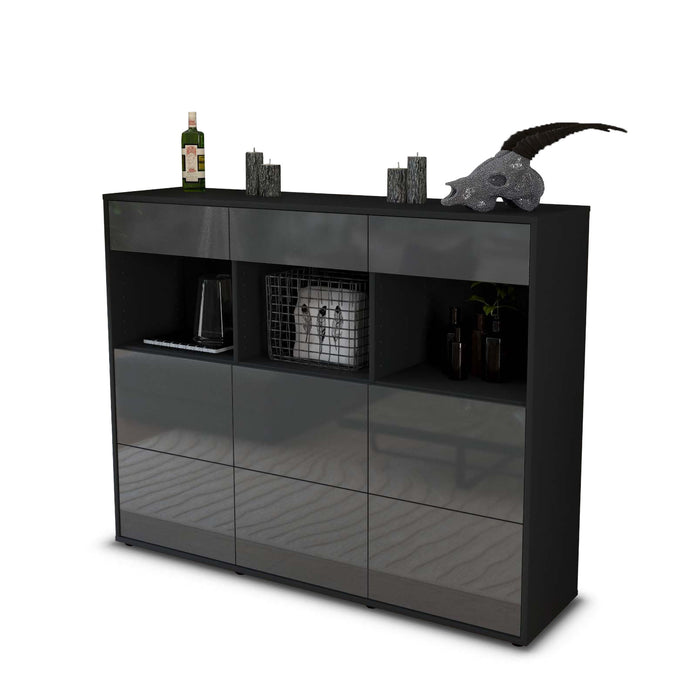 Highboard Stella, Grau Seite (136x108x35cm) - Dekati GmbH