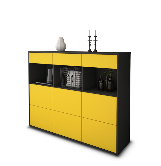 Highboard Stella, Gelb Seite (136x108x35cm) - Dekati GmbH