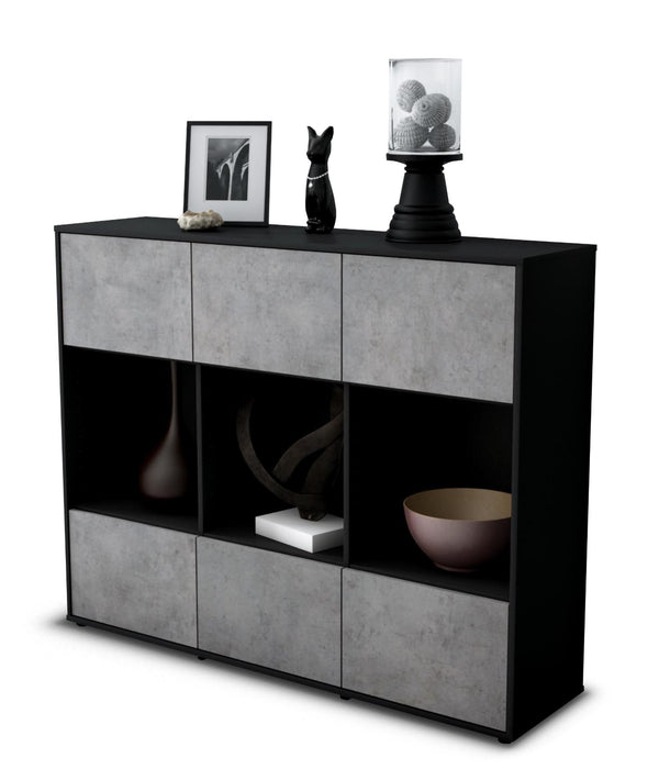 Highboard Suna, Beton Seite (136x108x35cm) - Dekati GmbH