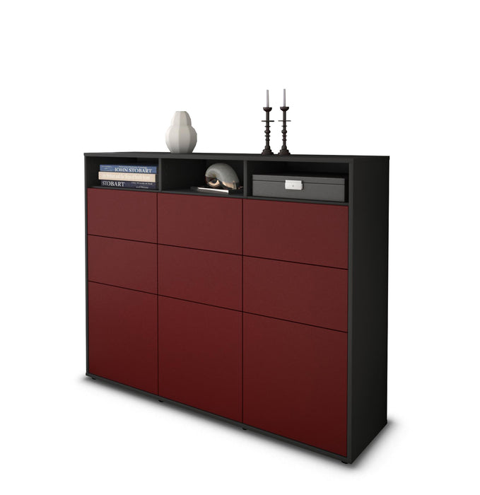 Highboard Tatiana, Bordeaux Seite (136x108x35cm) - Dekati GmbH