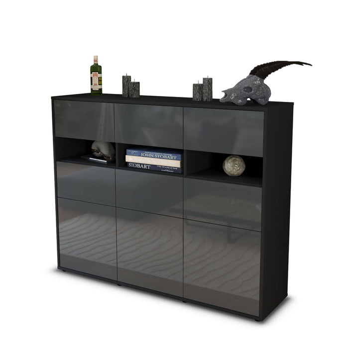 Highboard Teresa, Grau Seite (136x108x35cm) - Dekati GmbH