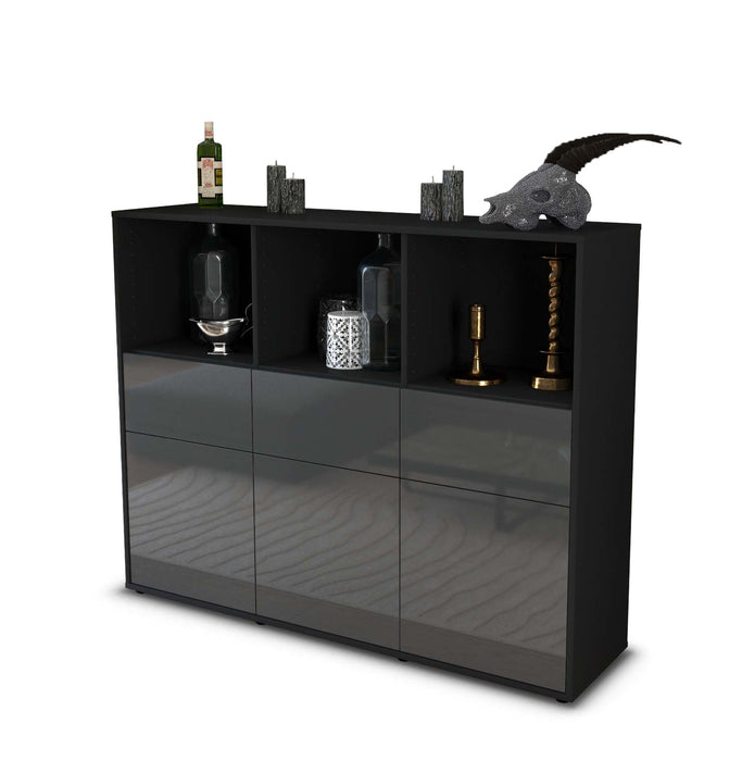 Highboard Theresia, Grau Seite (136x108x35cm) - Dekati GmbH