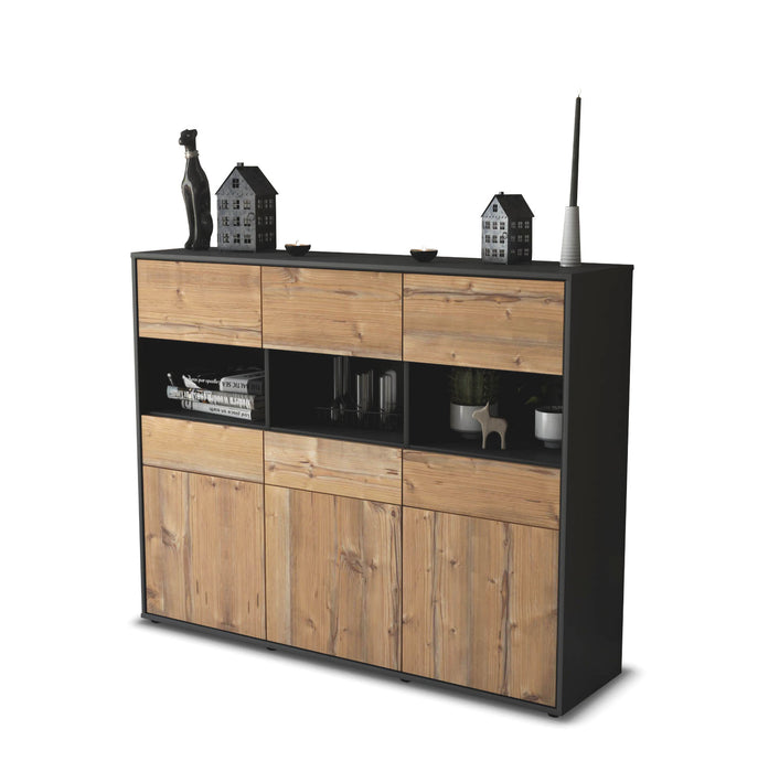 Highboard Tizia, Pinie Seite (136x108x35cm) - Dekati GmbH