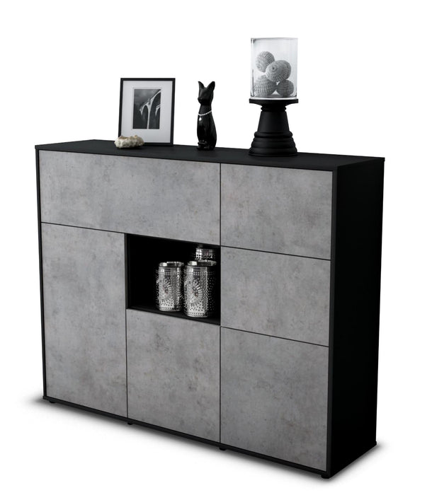 Highboard Verena, Beton Seite (136x108x35cm) - Dekati GmbH