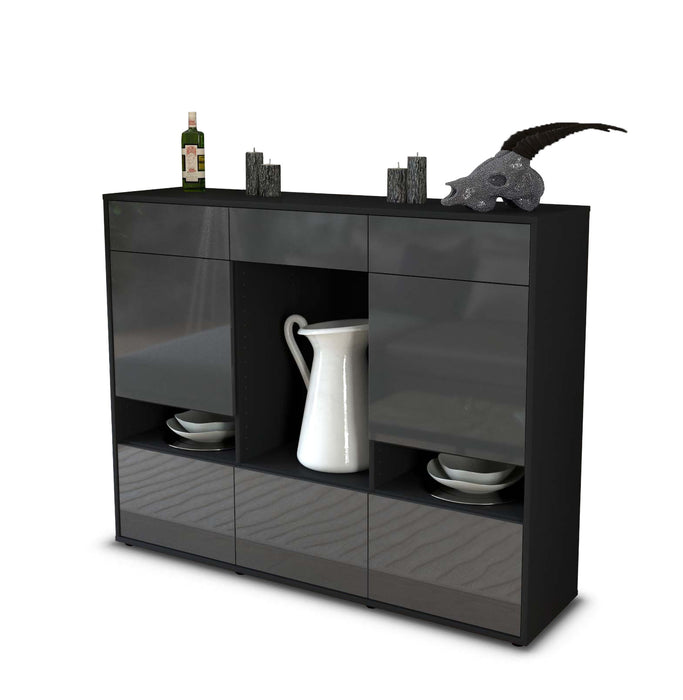 Highboard Viola, Grau Seite (136x108x35cm) - Dekati GmbH