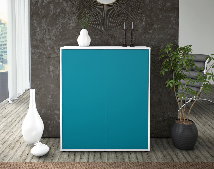 Highboard Gioia, Türkis Front (92x108x35cm) - Dekati GmbH