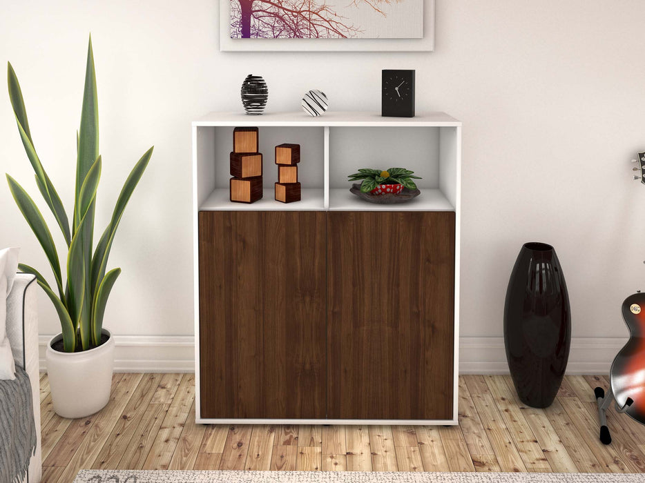 Highboard Giovanna, Walnuss Front (92x108x35cm) - Dekati GmbH