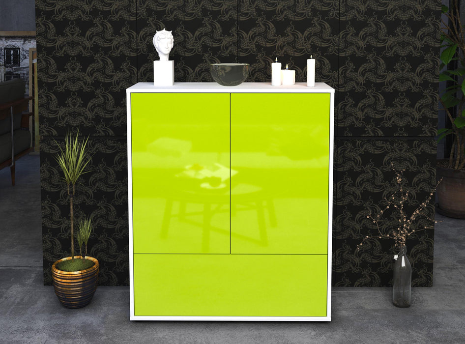 Highboard Grazia, Grün Front (92x108x35cm) - Dekati GmbH