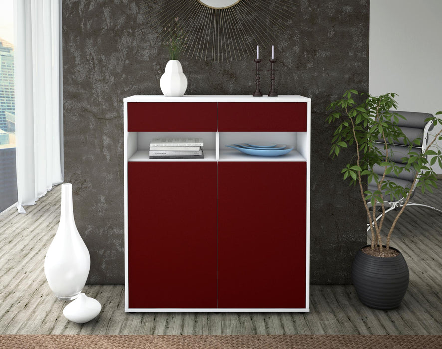 Highboard Ignazia, Bordeaux Front (92x108x35cm) - Dekati GmbH