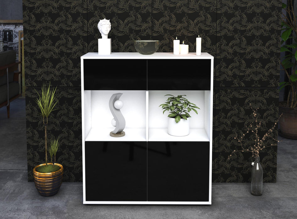 Highboard Imogen, Schwarz Front (92x108x35cm) - Dekati GmbH