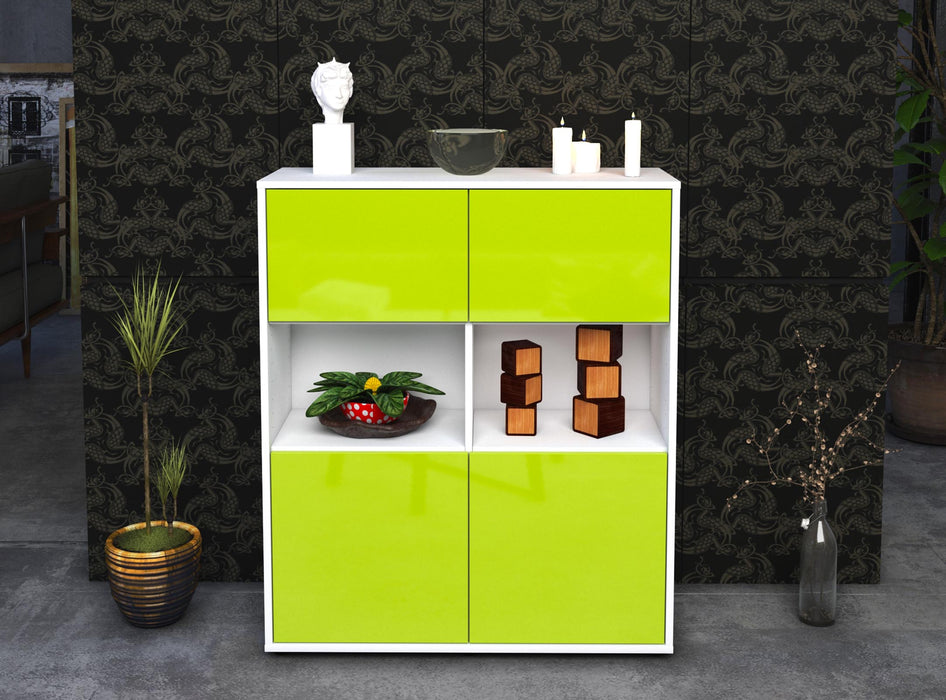 Highboard Ina, Grün Front (92x108x35cm) - Dekati GmbH