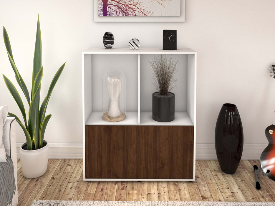 Highboard Ivona, Walnuss Front (92x108x35cm) - Dekati GmbH