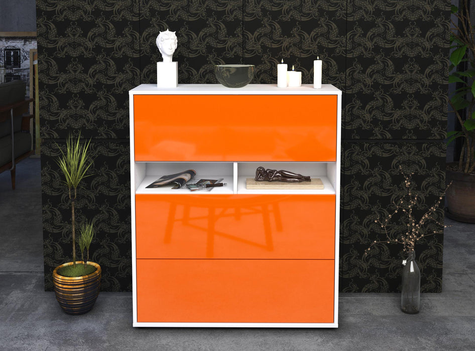 Highboard Janine, Orange Front (92x108x35cm) - Dekati GmbH