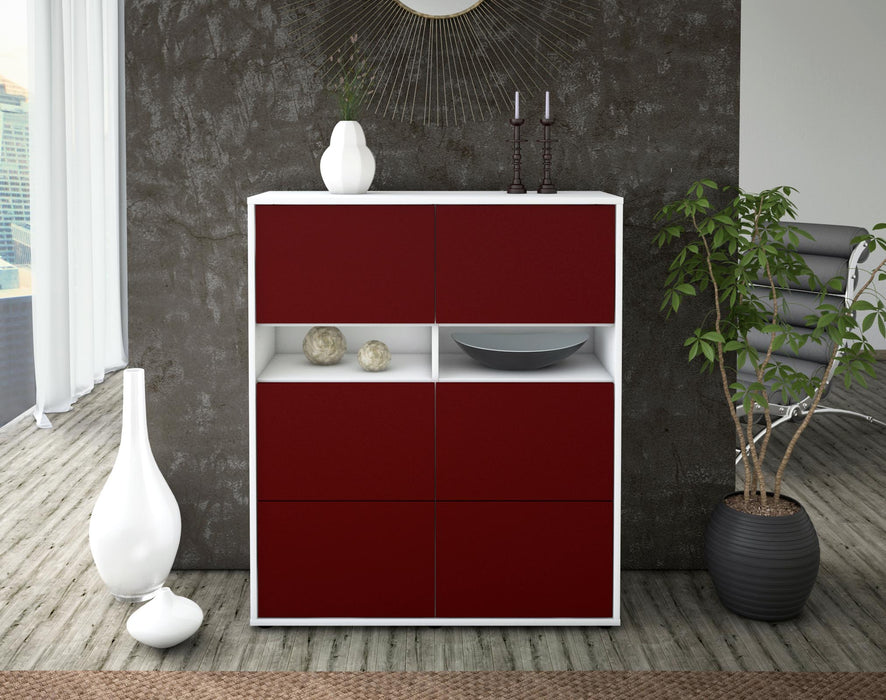 Highboard Jasmin, Bordeaux Front (92x108x35cm) - Dekati GmbH