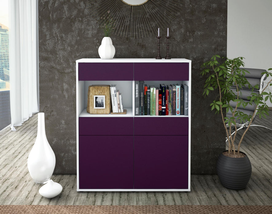 Highboard Jolanda, Lila Front (92x108x35cm) - Dekati GmbH