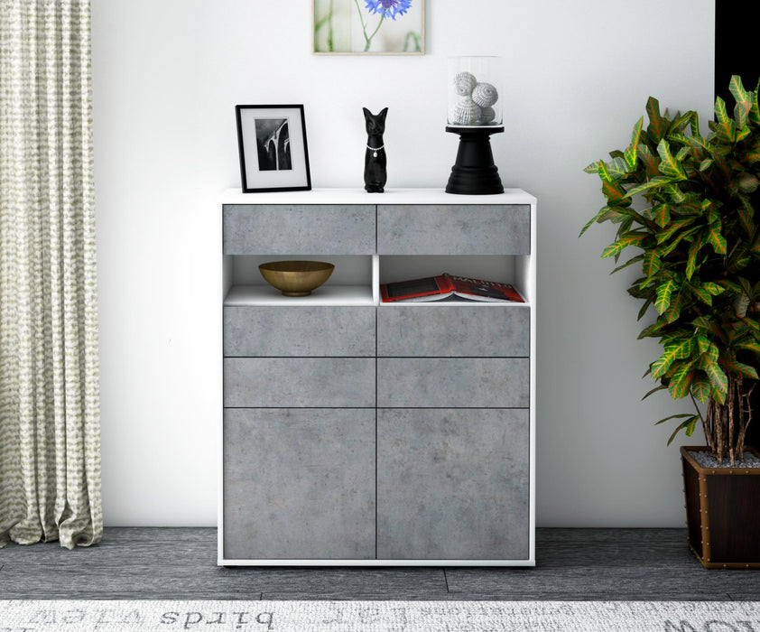 Highboard Jolina, Beton Front (92x108x35cm) - Dekati GmbH