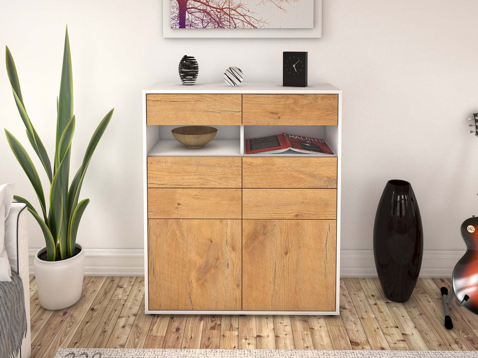 Highboard Jolina, Eiche Front (92x108x35cm) - Dekati GmbH