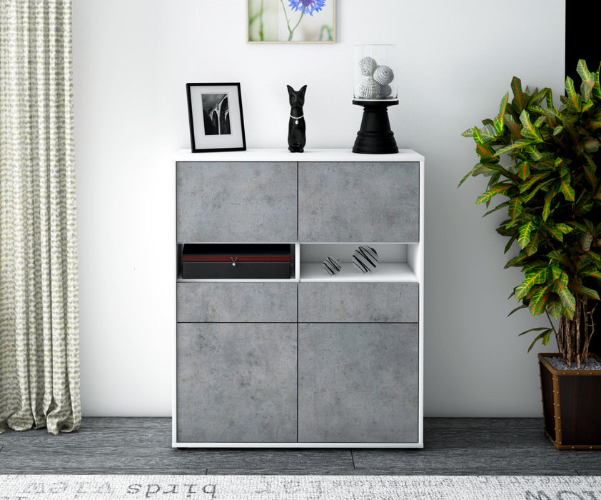 Highboard Josefina, Beton Front (92x108x35cm) - Dekati GmbH