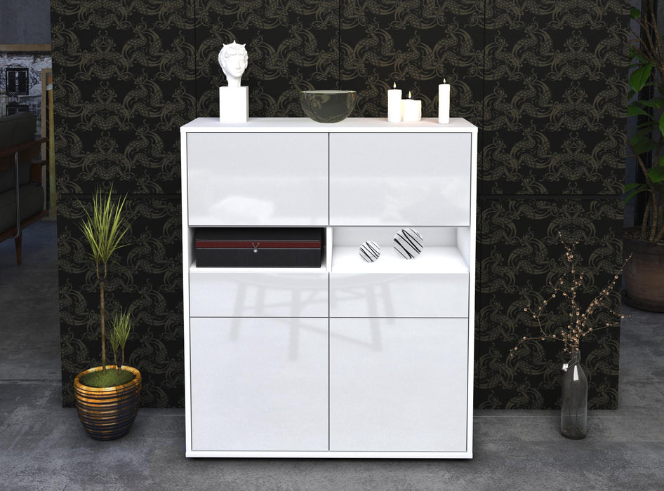 Highboard Josefina, Weiß Front (92x108x35cm) - Dekati GmbH