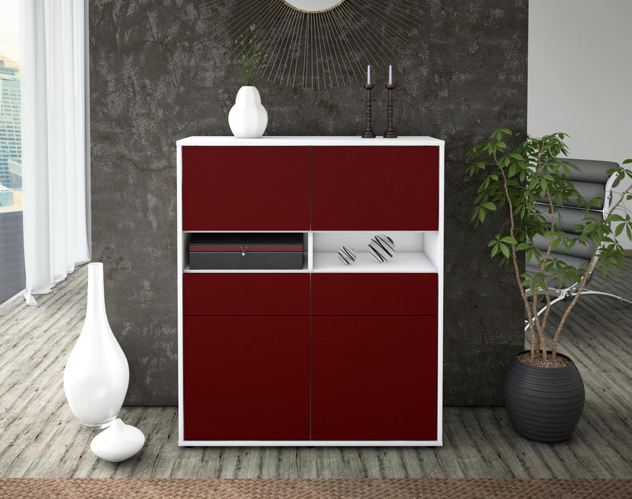 Highboard Josefina, Bordeaux Front (92x108x35cm) - Dekati GmbH