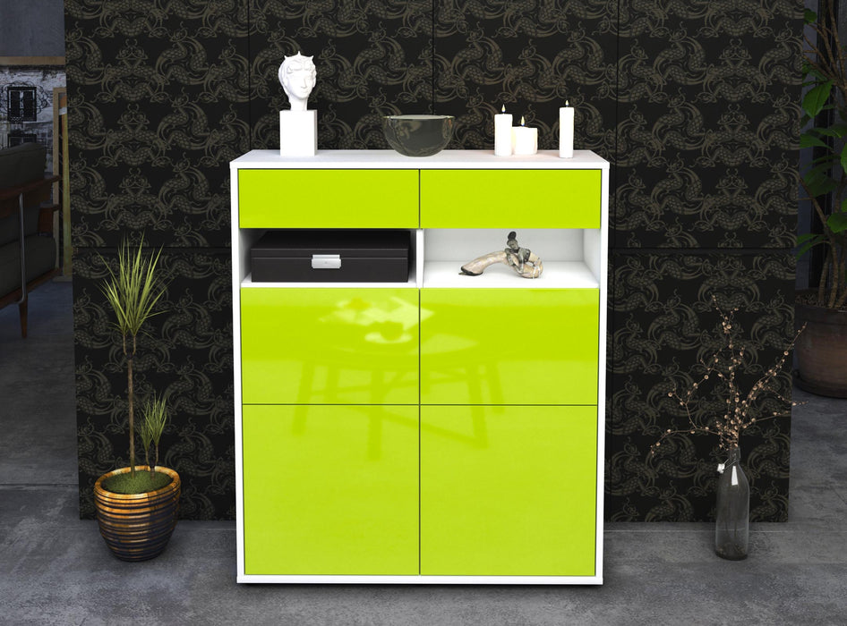 Highboard Juliana, Grün Front (92x108x35cm) - Dekati GmbH