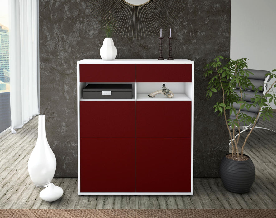 Highboard Juliana, Bordeaux Front (92x108x35cm) - Dekati GmbH