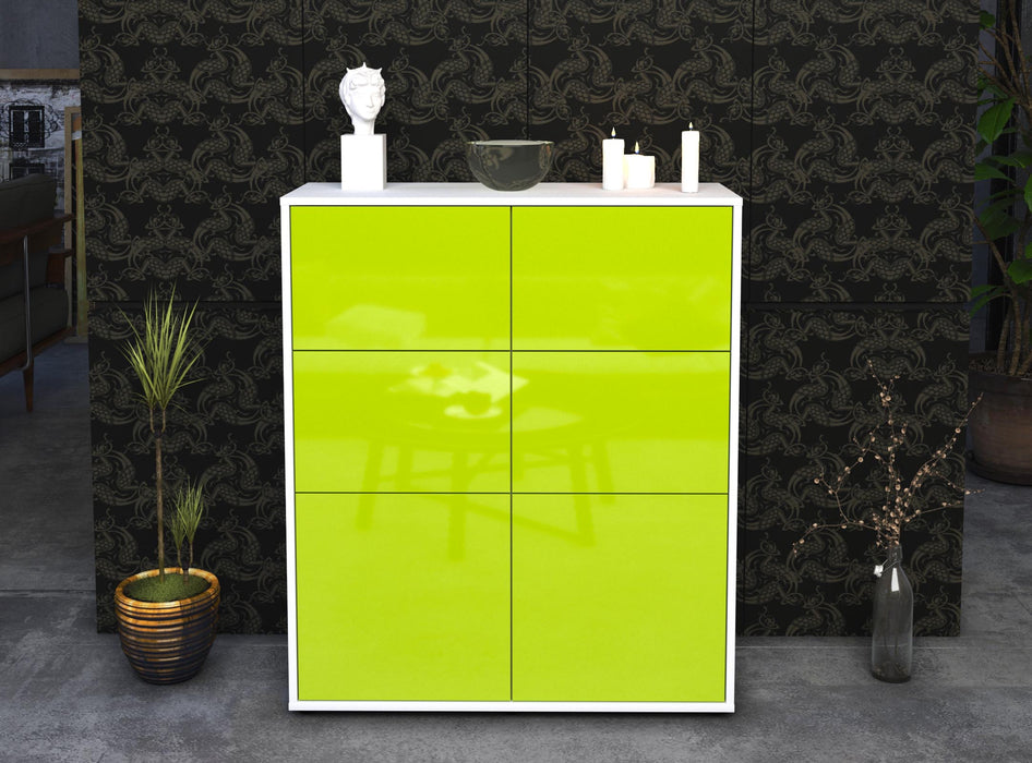 Highboard Julietta, Grün Front (92x108x35cm) - Dekati GmbH