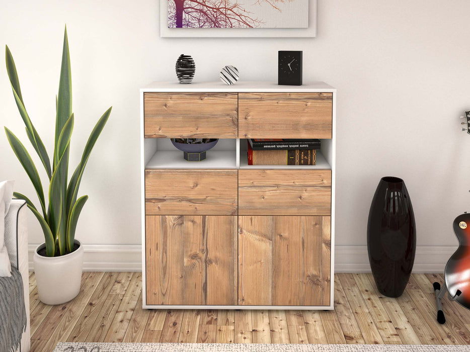 Highboard Karlotta, Pinie Front (92x108x35cm) - Dekati GmbH