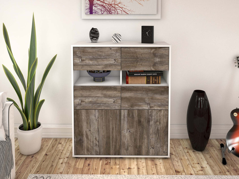 Highboard Karlotta, Treibholz Front (92x108x35cm) - Dekati GmbH