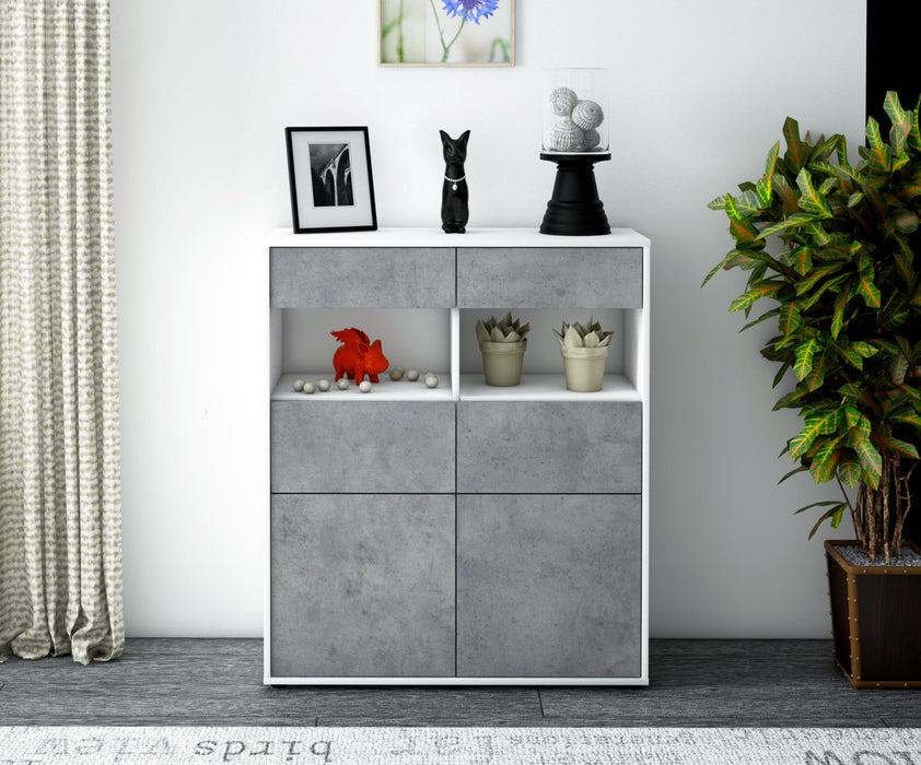 Highboard Karolin, Beton Front (92x108x35cm) - Dekati GmbH