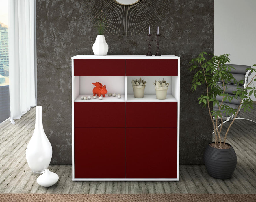 Highboard Karolin, Bordeaux Front (92x108x35cm) - Dekati GmbH