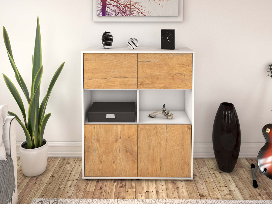 Highboard Katyna, Eiche Front (92x108x35cm) - Dekati GmbH