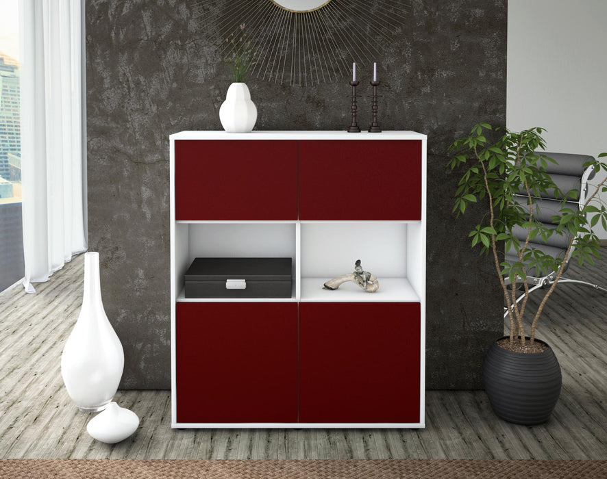 Highboard Katyna, Bordeaux Front (92x108x35cm) - Dekati GmbH