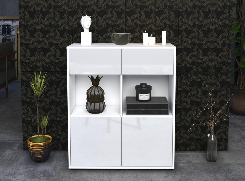 Highboard Ketty, Weiß Front (92x108x35cm) - Dekati GmbH