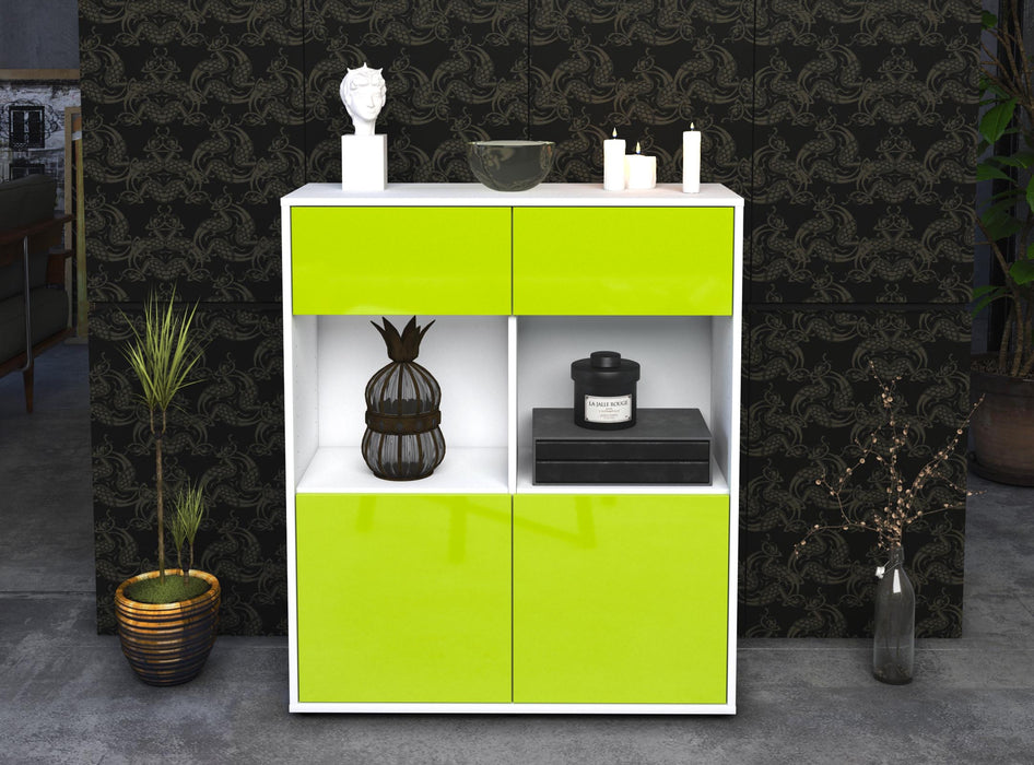 Highboard Ketty, Grün Front (92x108x35cm) - Dekati GmbH