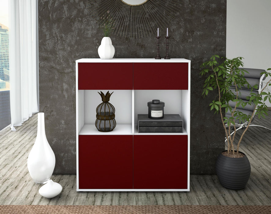 Highboard Ketty, Bordeaux Front (92x108x35cm) - Dekati GmbH