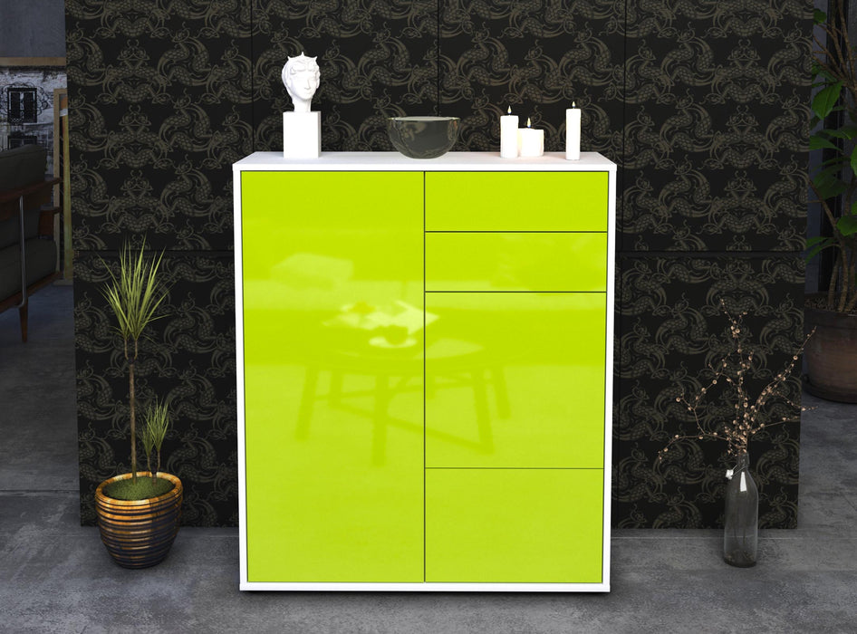 Highboard Kiara, Grün Front (92x108x35cm) - Dekati GmbH