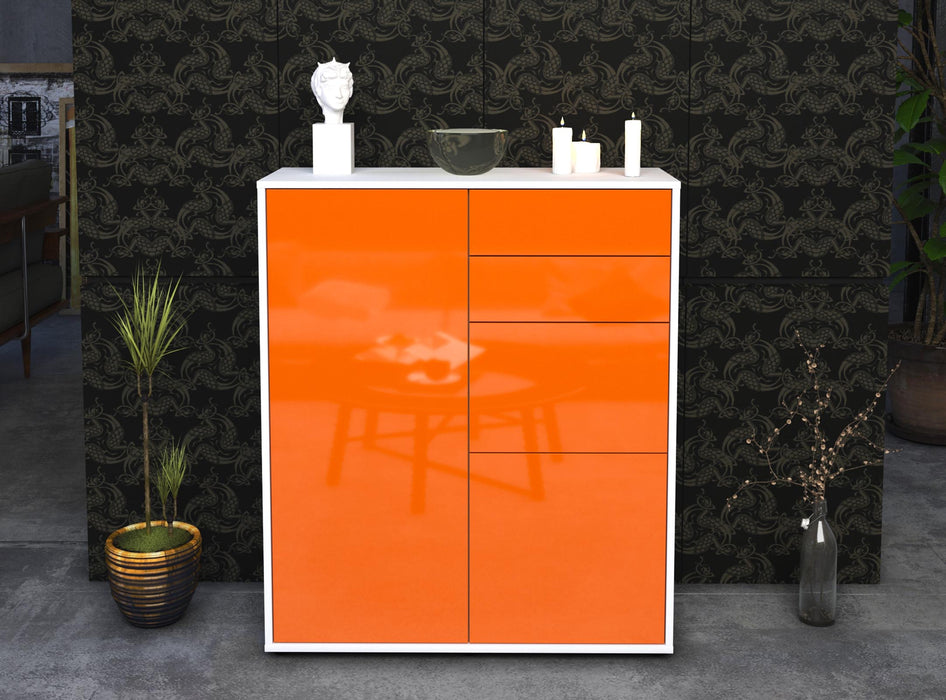 Highboard Kira, Orange Front (92x108x35cm) - Dekati GmbH