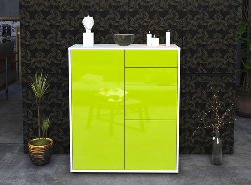 Highboard Kira, Grün Front (92x108x35cm) - Dekati GmbH