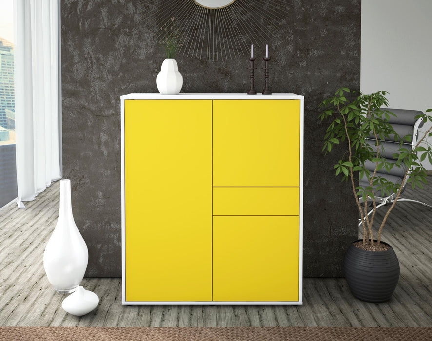 Highboard Lana, Gelb Front (92x108x35cm) - Dekati GmbH