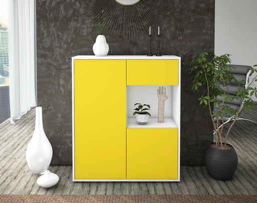 Highboard Larina, Gelb Front (92x108x35cm) - Dekati GmbH