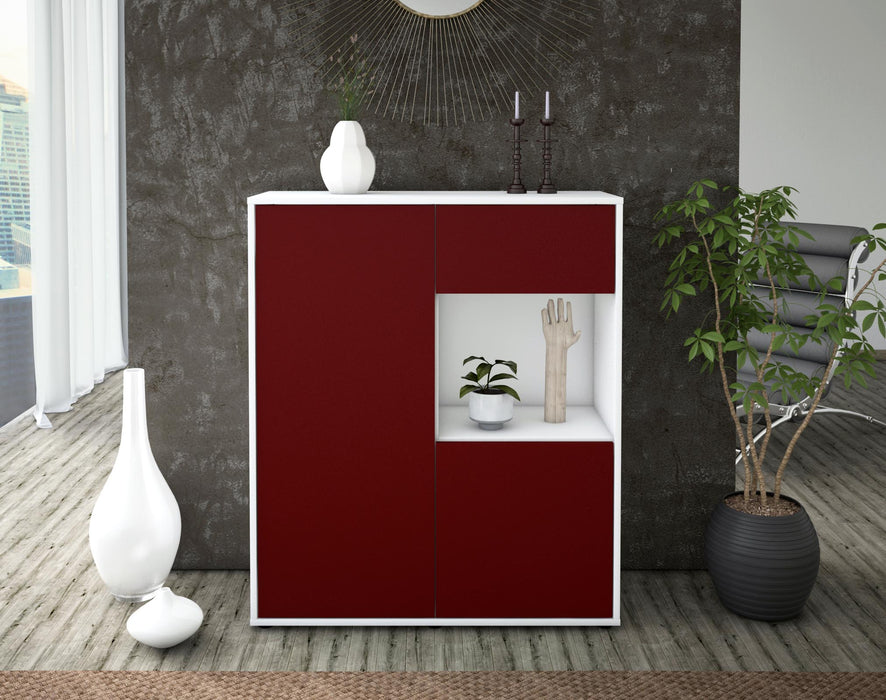 Highboard Larina, Bordeaux Front (92x108x35cm) - Dekati GmbH